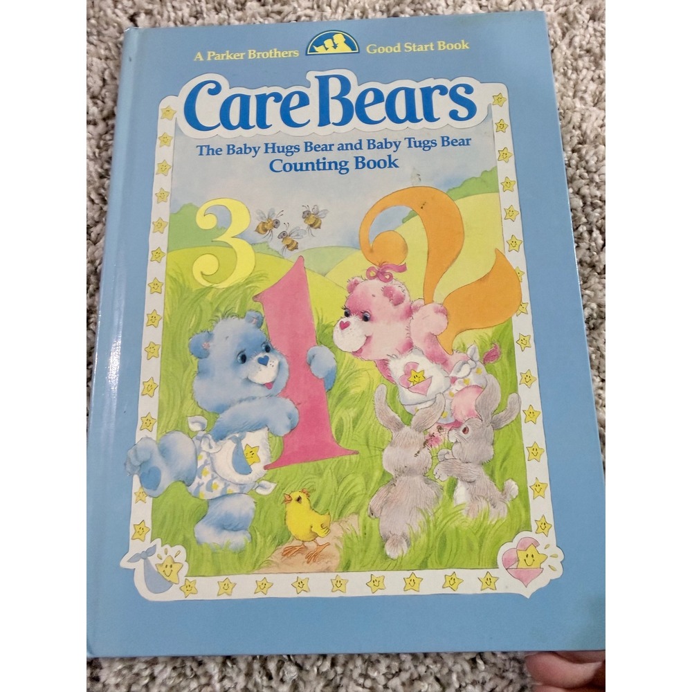 1984 Care Bears Baby Hugs & Tugs Counting Book Parker Brothers Hardcover Vintage